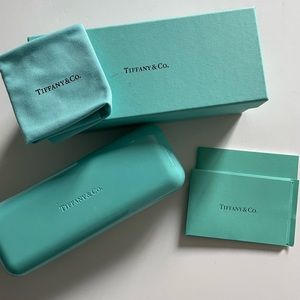 Tiffany Eyeglass case with cleaner and box.